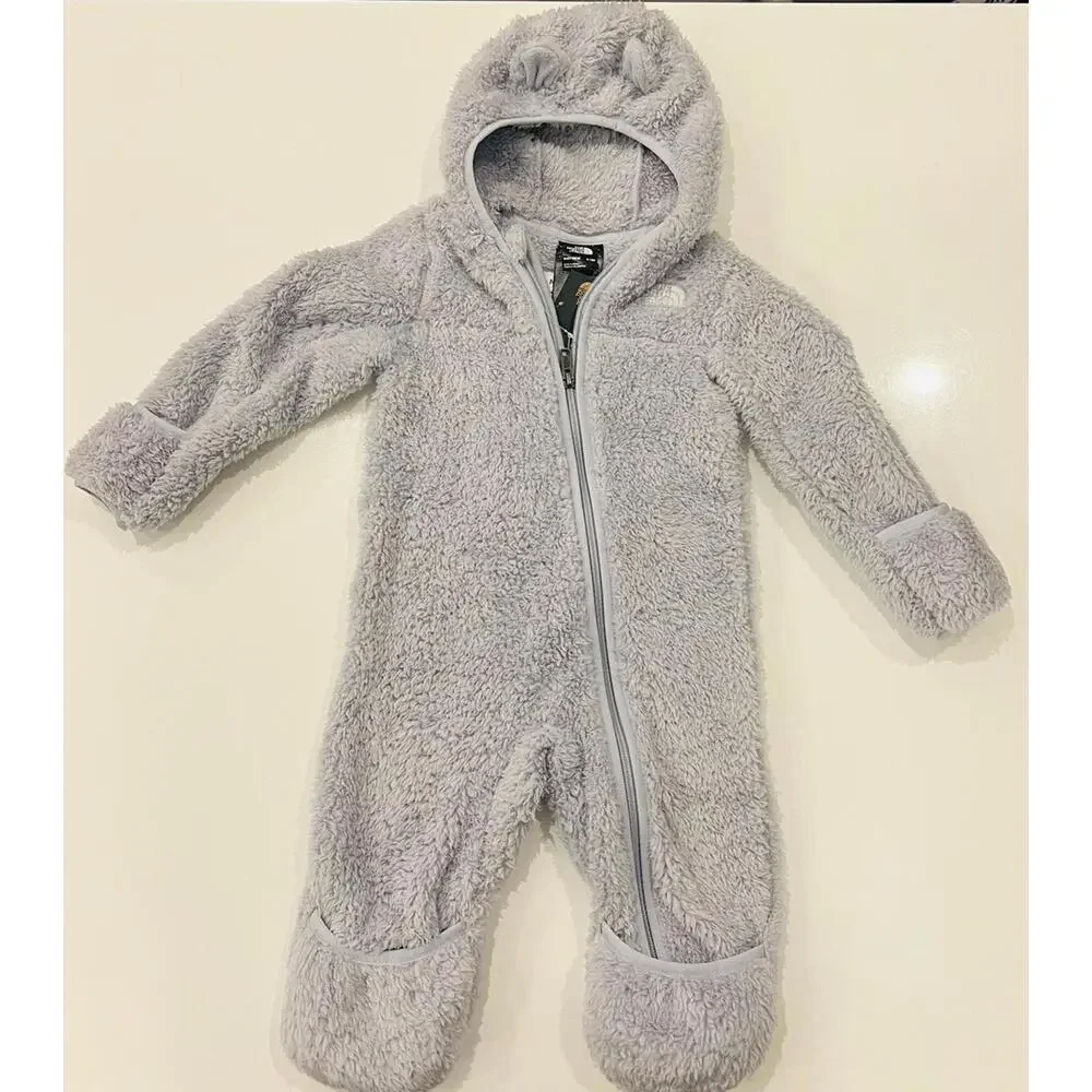 THE NORTH FACE Baby Bear One-Piece Bunting Teddy Grey Size 3-6 Months